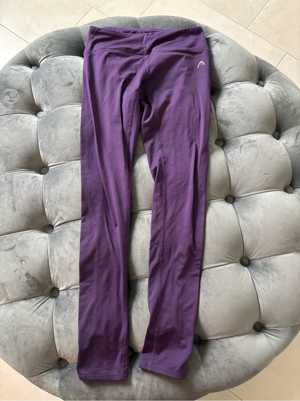 Head Purple Active Fleece-lined Leggings with Keyhole at Bottom Women XS
